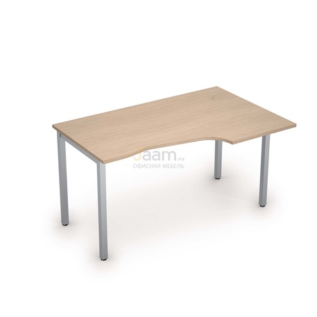 Мебель для персонала Стол криволинейный на металлических опорах правый 2М.123