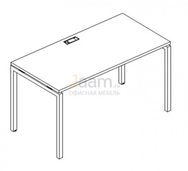 Мебель для персонала Стол письменный на металлокаркасе DUE Б2 026 БП