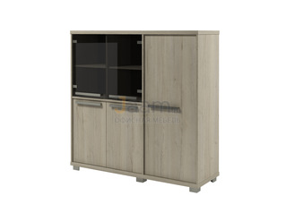 Кабинет руководителя Офисный шкаф трёхсекционный с 4 полками Z-33-12 правый