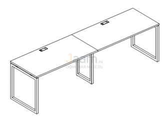 Мебель для персонала Рабочая станция на металлокаркасе QUATTRO Б4 005-2 БП