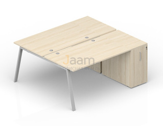 Мебель для персонала Составной стол с приставными шкафами Tower (4 громмета) AR2TPG168T072