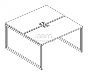 Мебель для персонала Рабочая станция на металлокаркасе QUATTRO Б4 170 БП