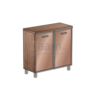 Кабинет руководителя Креденция 2 двери со стклом(бронза) ПР502