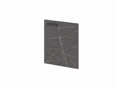Дверь низкая ЛДСП FB-011R.G правая. Фурнитура ЧЕРНАЯ 560x18x670 (Орех Пацифик Табак/Камень Пьетра Гриджиа черный)