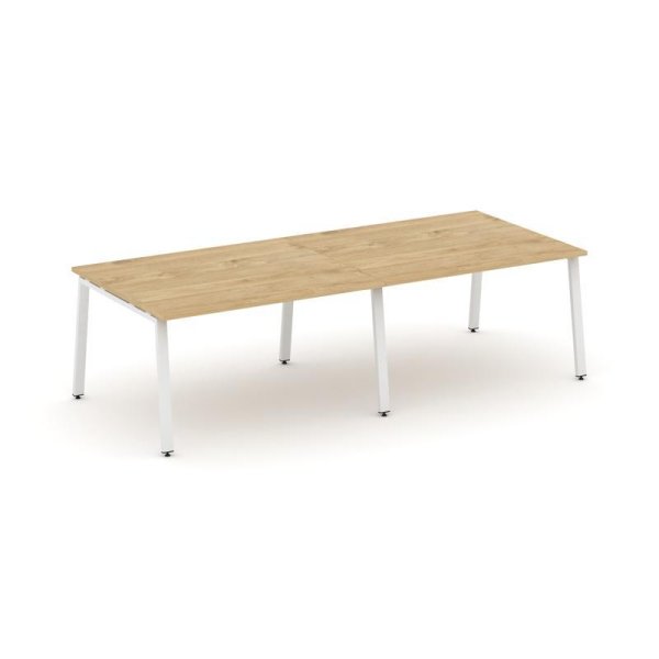 Стол переговорный SN-6A.SPRG-042.3 (2360х1180х750) (Тиквуд Светлый/Металл Белый)