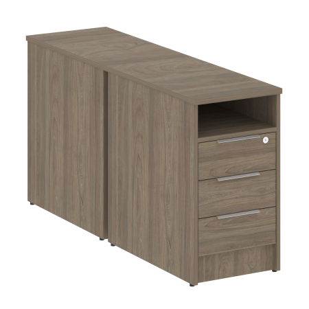 Тумба приставная двойная Metal System Style Б.ТП-2 412x1475x750 (Вяз Благородный)