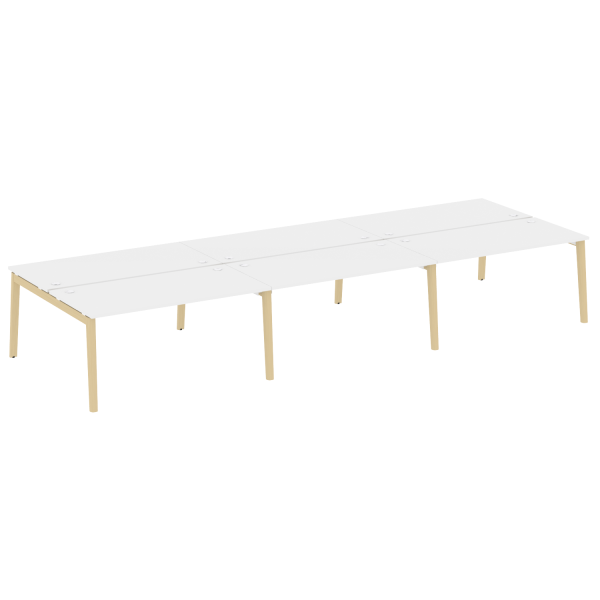 Рабочая станция на деревянных опорах Onix Wood OW.D.RS-6.4.8 4740x1635x750