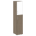 Шкаф для документов узкий со стеклом белым LT.SU-1.7 R (R) white