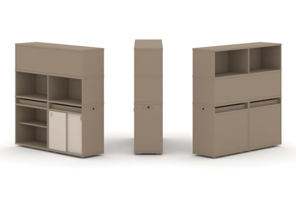 Тумба двойная + высокая надставка ES.NB.2V-13 (1500х410х1520)