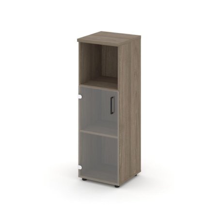Шкаф средний узкий SN.STU.E-202(L) (400х400х1203) (Вяз Благородный/Прозрачный)