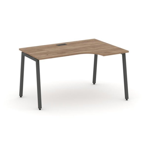 Стол рабочий эргономичный SN-4A.SPA-001(R) (1380х600/980х750) (Дуб Табак/Металл Антрацит)