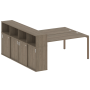 Рабочая станция с опорным шкафом-купе Metal System Style БП.РС-СШК-4.5 2210x2332x1098