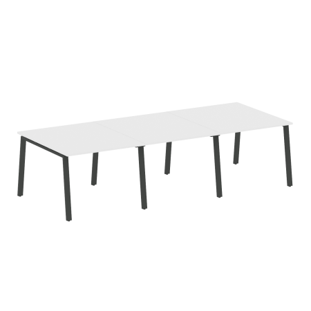Стол для переговоров (3 столешницы) на А-образном м/к Metal System Style БА.ПРГ-3.1 3000x1235x750