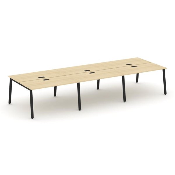 Рабочая станция 2-х сторонняя SN-6A.DRS-074 (4740х1432х750) (Акация Лорка/Металл Черный)
