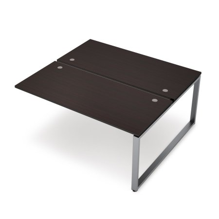 6МБК-О.6278 Бенч-система на 2 рабочих места, конечный модуль (1200x1435x750) (Венге/Алюминий матовый)