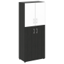 Шкаф для документов со стеклом белым LT.ST-1.7 R white