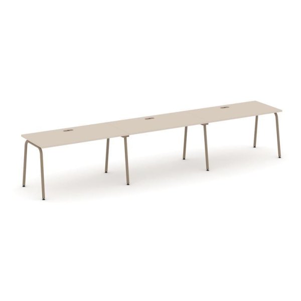 Рабочая станция 3 места ES.RS-3.3-LK (4140х730х750) (Капучино/Металл Латте)