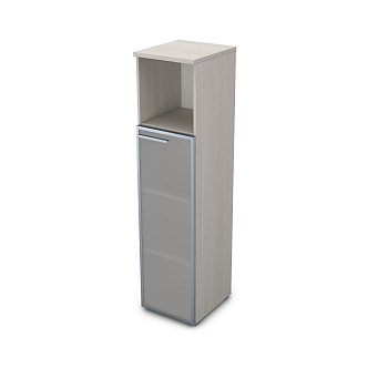 9ПЛ.004.10 Пенал со стеклом и нишей (400x450x1645) , левый