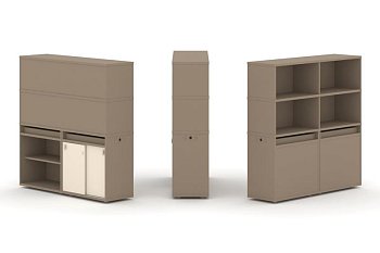 Тумба двойная + высокая надставка ES.NB.2V-13 (1500х410х1520)