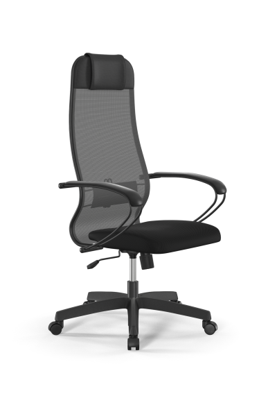 Кресло для руководителя Метта Sit 10 B1-111K - X2+UMF(X1) /Ub00/Wh00/K1bL(M09.B02.G15.W01) (Темно-серый | Черный)